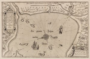 リガ湾の海図、地図作成。