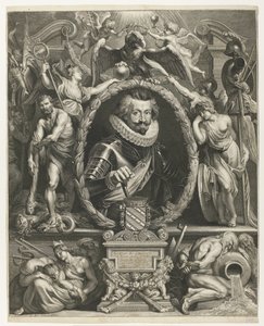 ブッコイ伯シャルル・ボナヴァンチュール・ド・ロングヴァルの肖像 Charles-Bonaventure de Longuevalの肖像、Graaf van Bucquoy 作： Lucas Vorsterman (I)