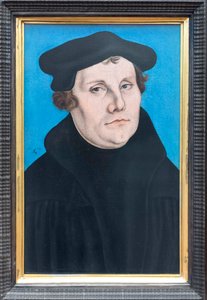 Retratos de Martinho Lutero 作： Lucas the Elder (workshop of) Cranach