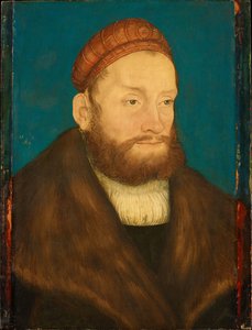 Casimir de Brandebourg Culmbach (1481-1527) - Margrave Casimir of Brandenburg-Bayreuth, by Cranach, Lucas, the Elder (1472-1553).木に油彩、1524年以降。寸法：37,3x28,5 cm。ヴィエンヌ美術史博物館