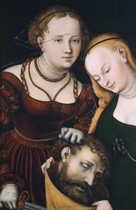 Lucas Cranach Elder (1472-1553) による Holofernes の頭を持つジュディス