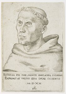 マルティン・ルター、3クォータービューのバスト 作： Lucas the Elder Cranach