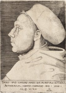 アウグスティノ修道士としてのマルティン・ルター by ルーカス・クラナッハ・ザ・エルダー 1521年 作： Lucas the Elder Cranach