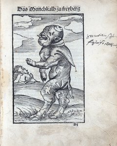 フライベルクの修道士の子牛（Das Moenchskalb zu Freiberg）」、クラナッハ、ルーカス、ザ・エルダー（1472-1553）の作品。ウッドカット 作： Lucas the Elder Cranach