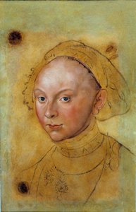 カトリーヌ・ド・ブランズウィックの肖像」 グルーベンハーゲン ルーカス・クラナッハ（1472-1553）の絵 作： Lucas the Elder Cranach
