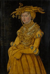 Retrato de Catarina de Mecklenburg, duquesa consorte da Saxônia (1487-1561) 作： Lucas the Elder Cranach