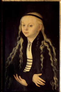 マルティン・ルターの娘、マグダレーナ・ルター（1529-1542）の肖像 ルーカス・クラナッハ（または長老）の絵画