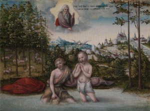 キリストの洗礼 作： Lucas the Elder Cranach