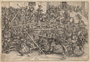 Tournoi - Tournament - Cranach, Lucas, the Elder (1472-1553) - 1509 - 木版画 - 29,5x42,5 - 個人蔵 作： Lucas the Elder Cranach
