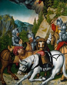 ダマスカスへの道における聖パウロの改心、またはサウロの落下（絵画 作： Lucas the Younger Cranach