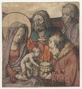 魔術師の崇拝 作： Lucas van Leyden (circle of)