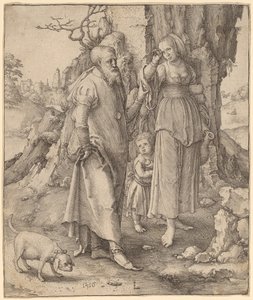 ハガルを否定するアブラハム 作： Lucas van Leyden