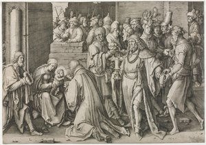 魔術師の崇拝 作： Lucas van Leyden