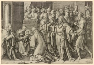 魔術師の崇拝 作： Lucas van Leyden