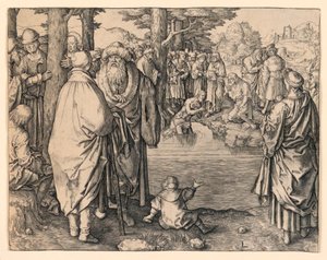 キリストのバプテスマ 作： Lucas van Leyden
