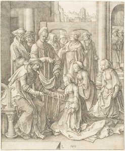 アハシュエロスの前のエステル 作： Lucas van Leyden
