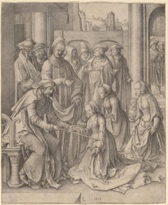 アハシュエロスの前のエステル 作： Lucas van Leyden