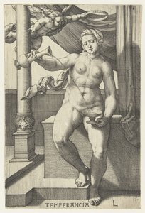 節度 テンペランシア (オブジェクトのタイトル) 七つの美徳（シリーズタイトル） 作： Lucas van Leyden