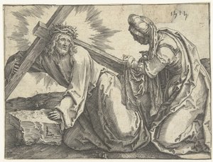 十字架を運ぶ 作： Lucas van Leyden