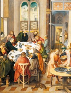 ルーカス・ファン・ライデン作「最後の晩餐」（1494年頃～1533年頃 作： Lucas van Leyden