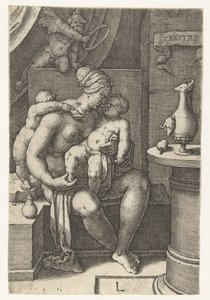 愛する 慈善団体 (オブジェクトのタイトル) 七つの美徳（シリーズタイトル） 作： Lucas van Leyden