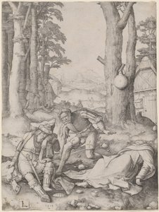 マホメットと修道士セルギウス 作： Lucas van Leyden