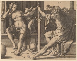 火星、金星、キューピッド 作： Lucas van Leyden
