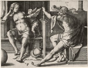 火星、金星、そしてキューピッド 作： Lucas van Leyden