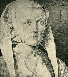 女性の肖像画、1521年、1943年。 作： Lucas van Leyden