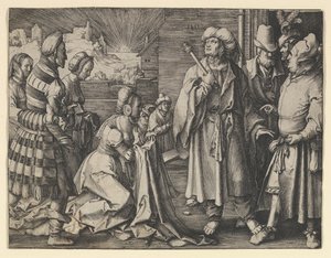ポティファルの妻がヨセフを非難する 1512年 作： Lucas van Leyden