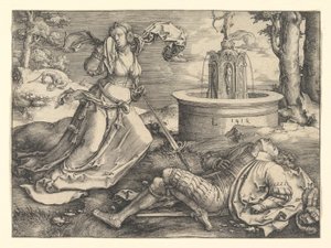 ピラマスとシスビー、1514年。 作： Lucas van Leyden