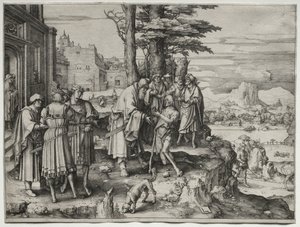 放蕩息子の帰還c。 1510。 作： Lucas van Leyden