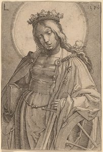 聖カタリナ 作： Lucas van Leyden