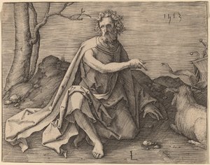 砂漠の洗礼者聖ヨハネ 作： Lucas van Leyden