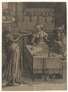 洗礼者ヨハネの首を持つサロメ 小シリーズ ウィメンズ・トリックス（シリーズタイトル） 作： Lucas van Leyden