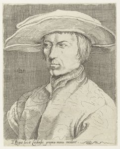 自画像 作： Lucas van Leyden