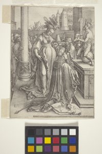 ソロモンの偶像崇拝 (彫刻) 作： Lucas van Leyden