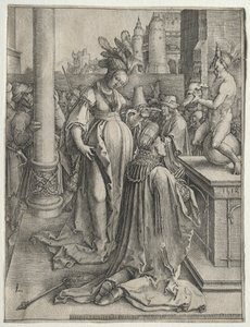 ソロモンの偶像崇拝、1514年。 作： Lucas van Leyden