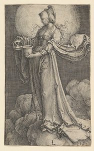 雲の上の聖マリアマグダレン、1518年。 作： Lucas van Leyden