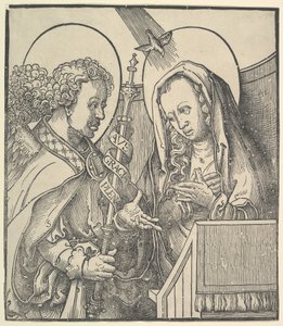 受胎告知、1515。 作： Lucas van Leyden