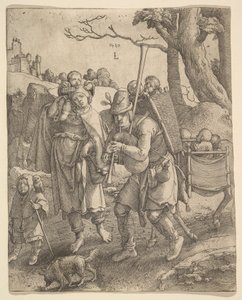 乞食オイレンシュピーゲル、1520年。 作： Lucas van Leyden