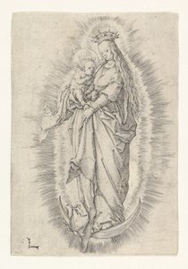 栄光の子を持つ王冠の聖母、ca。 1512。 作： Lucas van Leyden