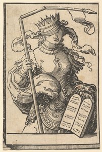 シビルスのシリーズからの旧約聖書またはシナゴーグ、ca。 1530年。 作： Lucas van Leyden