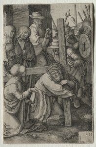 情熱：十字架を運ぶキリスト、1521年。 作： Lucas van Leyden