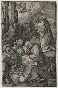 情熱：庭の苦悶、1521年。 作： Lucas van Leyden