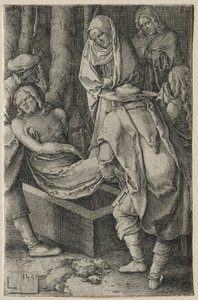情熱：キリストの埋葬、1521年。 作： Lucas van Leyden