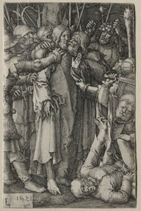 情熱：イエスの捕獲、1521年。 作： Lucas van Leyden