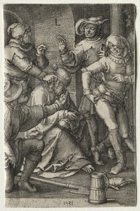 情熱：キリストのあざけり、1511年。 作： Lucas van Leyden