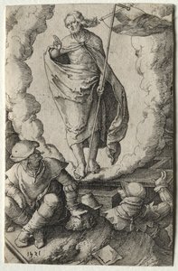 情熱：復活、1521年。 作： Lucas van Leyden