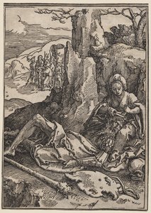 女性の力：サムソンとデリラ 作： Lucas van Leyden